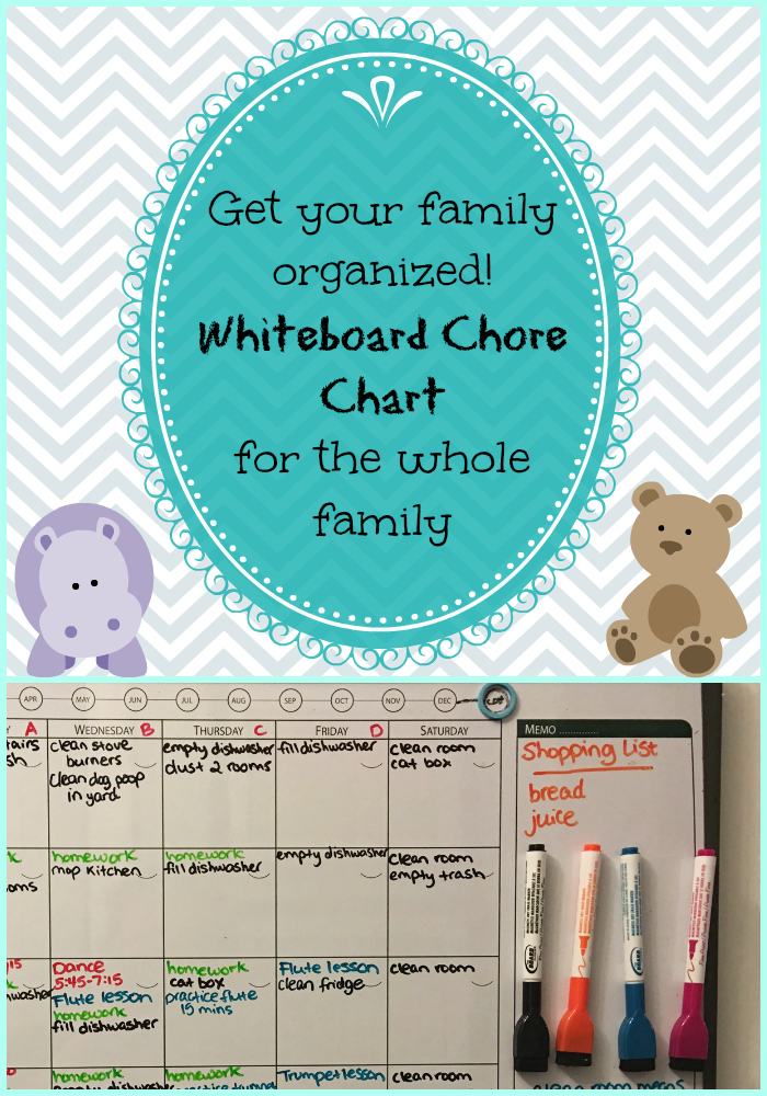 Whiteboard Family Chore Chart