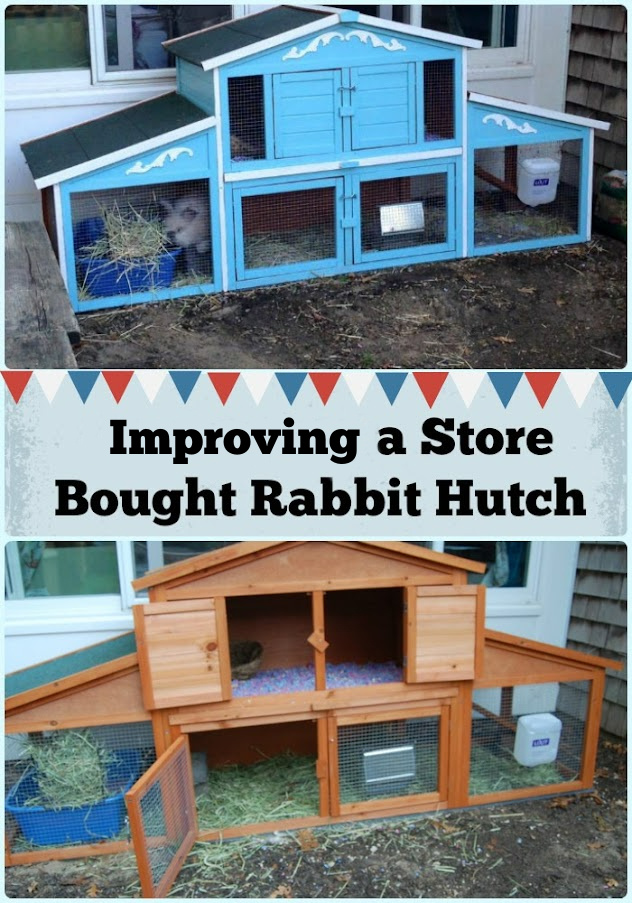 Improving a store bought rabbit hutch